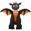 Gemmy Airblown Inflatable Winged Black and Orange Dragon, Self-Inflates, G-221975 -Cts Halloween Decoration Shop 1445672