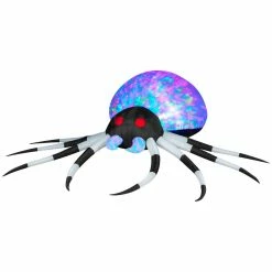 Gemmy Projection Kaleidoscope-Black/White Spider Halloween Inflatable