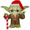 Gemmy Airblown-Stylized Yoda with Santa Hat Inflatable Decor, G-114961 1 Gemmy Airblown-Stylized Yoda with Santa Hat Inflatable Decor, G-114961 -Cts Halloween Decoration Shop 1454484 1