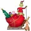 Gemmy Airblown Grinch and Max in Sleigh Colossal Christmas Inflatable Decor, G-19836 -Cts Halloween Decoration Shop 1454496