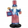 Gemmy Airblown Inflatable Uncle Sam with Flag and Banner, 6 ft., G-335011 -Cts Halloween Decoration Shop 1485539