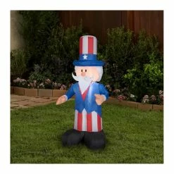 Gemmy Outdoor Airblown Inflatable Uncle Sam, 4 ft., G-44244 -Cts Halloween Decoration Shop 1486426 A1