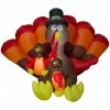Gemmy 6 ft. Airblown Inflatable Turkey Family Scene, LED, Self-Inflates, G-74308 -Cts Halloween Decoration Shop 1539068