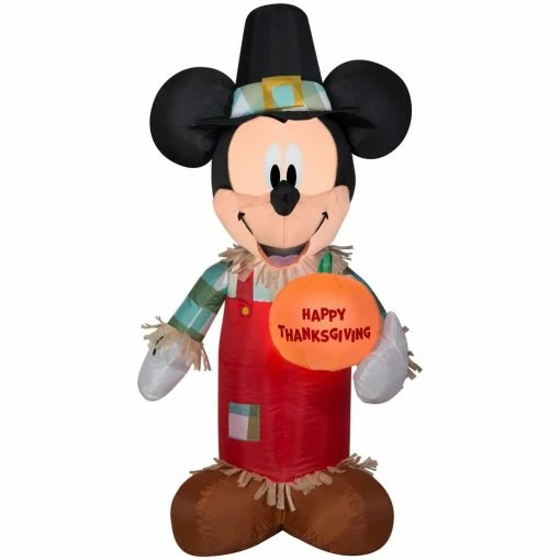 Gemmy 3.5 ft. Airblown Inflatable Mickey Holding Pumpkin, G-226227 4 Gemmy 3.5 ft. Airblown Inflatable Mickey Holding Pumpkin, G-226227 -Cts Halloween Decoration Shop 1539070