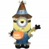 Gemmy 3 ft. Airblown Inflatable Stuart with Thanksgiving Banner and Pumpkin, G-226228 -Cts Halloween Decoration Shop 1539071