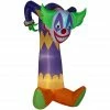 Gemmy Projection Airblown Inflatable Kaleidoscope Clown Decoration, Self-Inflates, Lights Up, G-75464 -Cts Halloween Decoration Shop 1547596