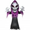 Gemmy Airblown Inflatable Skeleton Reaper Decoration with Red LED Eyes, Self-Inflates, Lights Up, G-221979 -Cts Halloween Decoration Shop 1547597