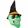 Gemmy Air-Blown Green Witch Skull Inflatable, Self-Inflates, G-54947 -Cts Halloween Decoration Shop 1547611