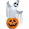 Gemmy Air-Blown Ghost in a Pumpkin Inflatable, Self-Inflates -Cts Halloween Decoration Shop 1547636
