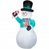 Gemmy Airblown Inflatable Snowman with Candy Cane -Cts Halloween Decoration Shop 1572768