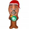 Gemmy Airblown Stylized Chewbacca with Santa Hat Decor, G-114962 -Cts Halloween Decoration Shop 1624143
