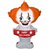 Gemmy Airblown Stylized Pennywise Inflatable Decoration, G-225884 -Cts Halloween Decoration Shop 1694736