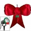 Gemmy Airblown Mixed Media Hanging Velvet Bow, Red/Gold with External Spotlight -Cts Halloween Decoration Shop 1736981
