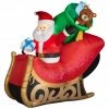 Gemmy Lightshow Airblown Inflatable Mixed Media Sewn In Micro LED Santa's Sleigh -Cts Halloween Decoration Shop 1737061