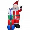 Gemmy Airblown Mixed Media Iridescent and Sequin Santa with Presents -Cts Halloween Decoration Shop 1737063