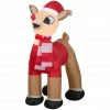 Gemmy Airblown Inflatable Standing Rudolph in Santa Hat and Scarf, Rudolph -Cts Halloween Decoration Shop 1737068