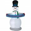 Gemmy Animated Airblown Inflatable Snowman with Banner -Cts Halloween Decoration Shop 1737080