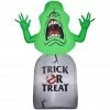 Gemmy Airblown Inflatable Ghostbusters Slimer on Tombstone, G-227213