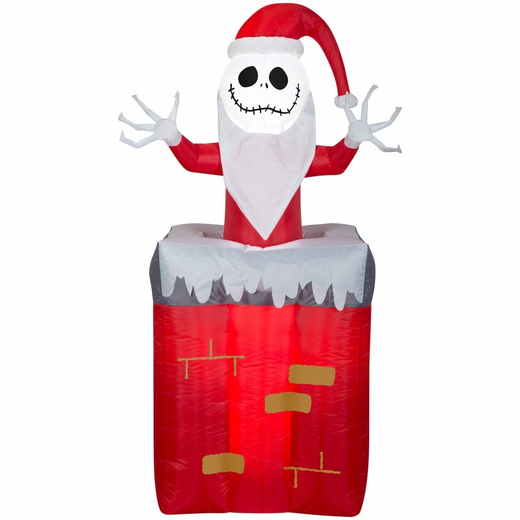 New! Gemmy Animated Airblown Inflatable Jack Skellington in Chimney, G-111302 3 New! Gemmy Animated Airblown Inflatable Jack Skellington in Chimney, G-111302