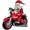 New! Gemmy Airblown Inflatable Luxe Santa on Christmas Motorcycle, G-113764 -Cts Halloween Decoration Shop 1935124