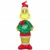 New! Gemmy Airblown Inflatable Grinch with Wreath, G-116021 -Cts Halloween Decoration Shop 1935131