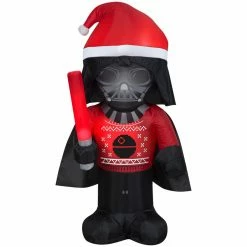 New! Gemmy Airblown Inflatable Darth Vader in Ugly Christmas Sweater, G-116485