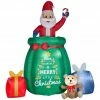 New! Gemmy Giant Animated Airblown Inflatable Santa in a Gift Bag, G-117809 -Cts Halloween Decoration Shop 1935143