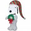 New! Gemmy Airblown Inflatable Snoopy with Wreath, G-119004 1 New! Gemmy Airblown Inflatable Snoopy with Wreath, G-119004 -Cts Halloween Decoration Shop 1935147