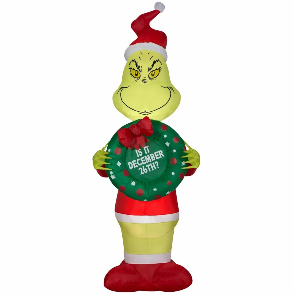 New! Gemmy Airblown Inflatable Grinch with Wreath, G-119314 3 New! Gemmy Airblown Inflatable Grinch with Wreath, G-119314