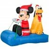 New! Gemmy Airblown Inflatable Mickey Mouse and Pluto Sledding Scene, G-88722 -Cts Halloween Decoration Shop 1935173